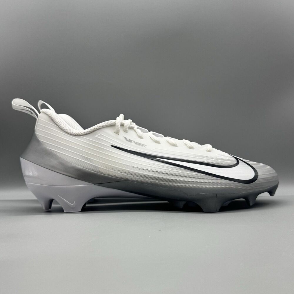 Nike Zoom Air Vapor Pro 1 Football Cleats FB3303-100 White Silver Men’s 12